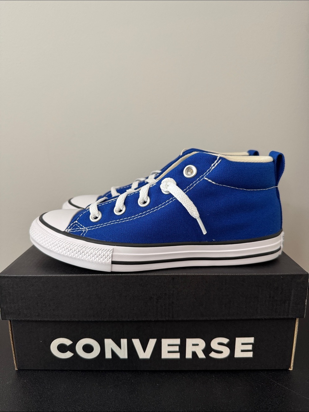Converse Kids Youth Blue Street Mid Sneakers Size 3 New NIB